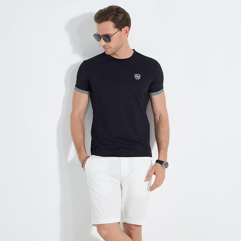 Cool sensation antibacterial 2025 summer men's sports outdoor short sleeved T-shirt