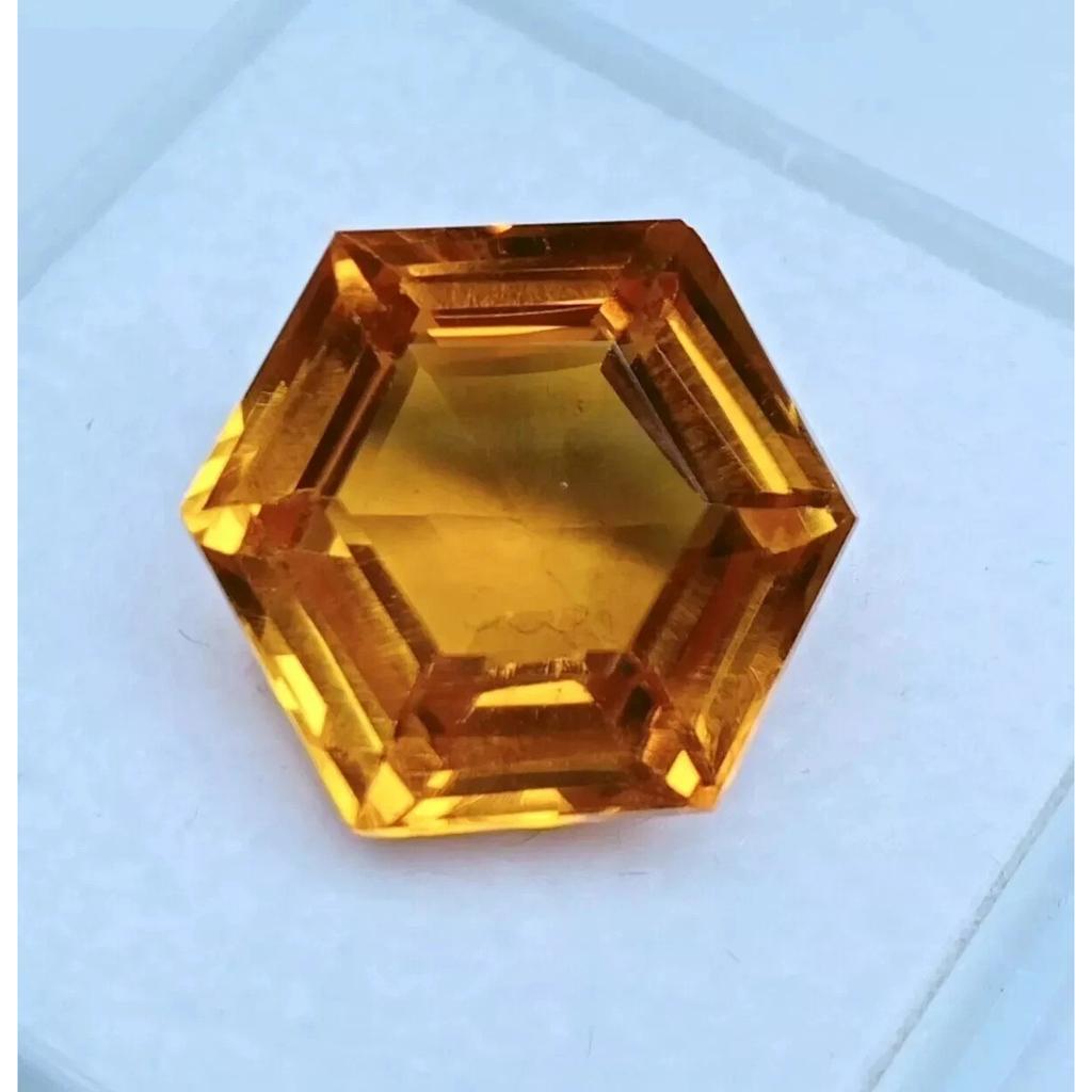 Beautiful Natural Fanta Orange Sapphire 8-10 Ct Hexagon Cut Certified Gemstone