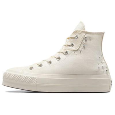 Chuck Taylor All Star Lift Platform High Pearls & Studs - женские кроссовки Egret Cream Black A12512C