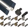 10 Sets/pack Size 5 Metal Silvery DIY Clothes Sewing Zipper Zipper Stopper Open End Zipper Repair