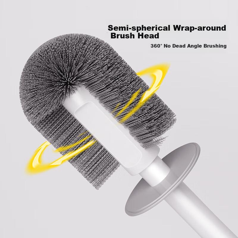 Toilet Brush, No Dead Angles, Household Use, for Cleaning Toilet, Bathroom, Cleaning Tool, Long Handle, Toilet Cleaning Brush Set