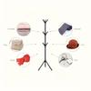 Multi-Functional Metal Coat Rack with 9 Hooks, Portable Branch-Style Hanger with 4 Shelves, for Hats, Bags, Scarves, and Towels, with Home Use