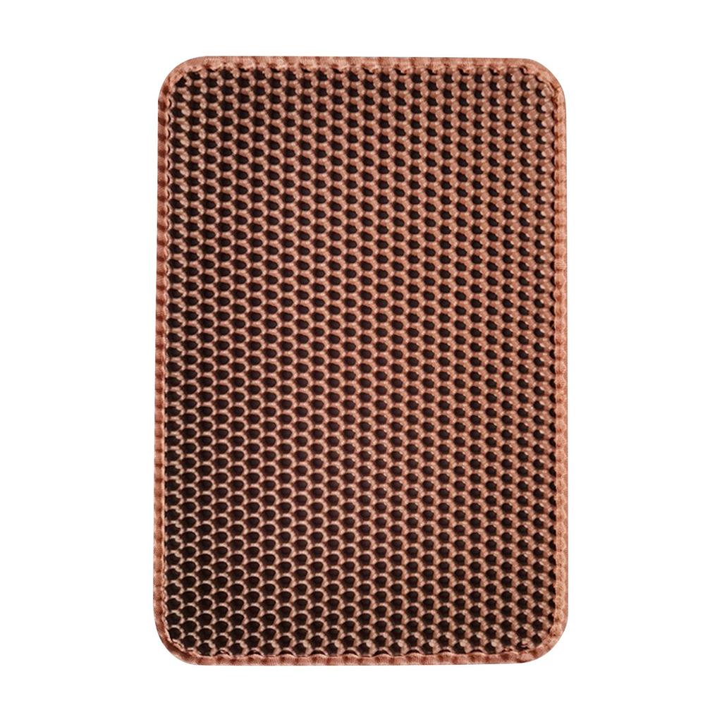 Коврик для кошачьего туалета, большой 11,81 x 11,81 дюйма, коврик для кошачьего туалета из ЭВА, двухслойный, с ячеистыми отверстиями, контроль разброса