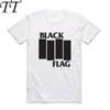 2019Fashion Men Print Black Flag T-shirt Short Sleeve O-Neck Summer Punk Rock Band Henry Rollins Large Bar Casual Top Tee Tshirt