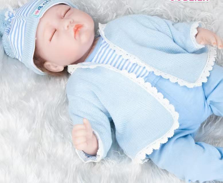 Simulation Eye Closed Sleep Baby Baby Toy Rebirth Doll Holiday Gift Cute Children's Doll Companion