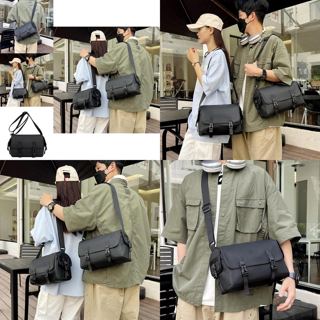 Large Capacity Stylish Black Messenger Bag For Men And Women Perfect For Travel And Fitness
