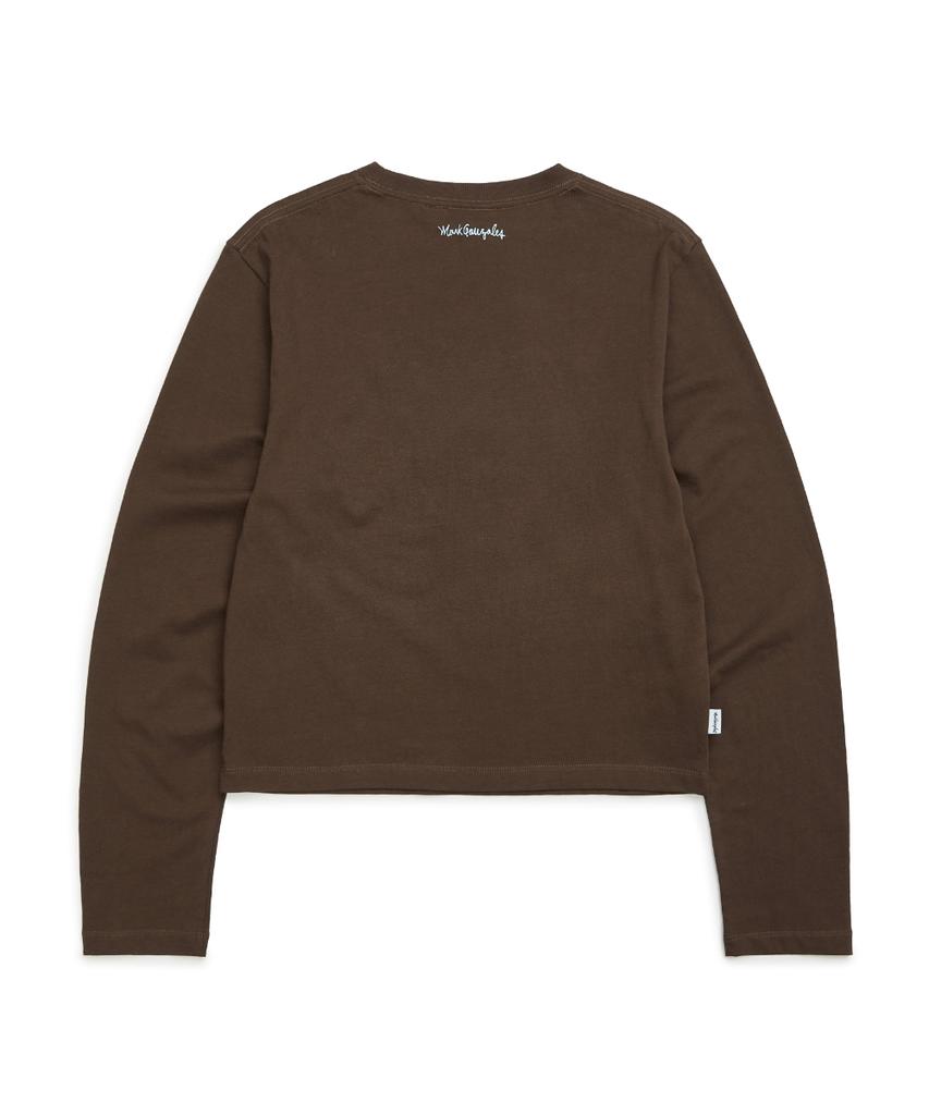 MARK GONZALES Women'S Ribbon Graphic T-Shirt - D/Brown