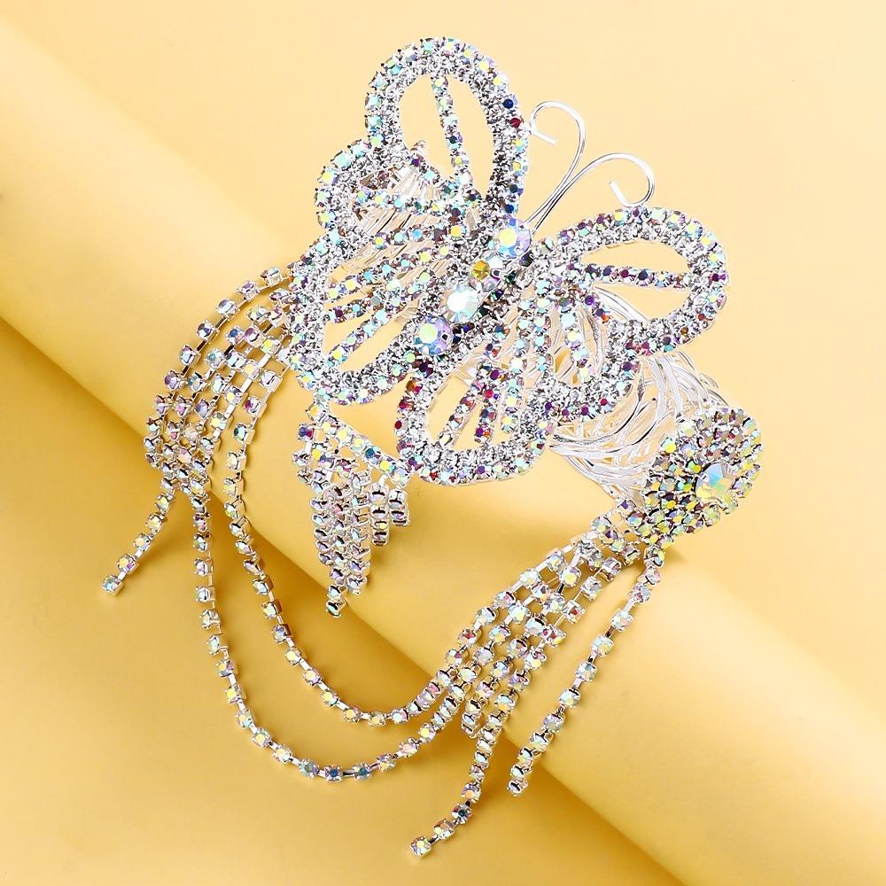 Браслет Кристальная кисточка Цепочка на руку Регулируемый овальный браслет на предплечье Браслет на ногу Бабочка Стразы Девочки