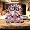 Ferris Wheel Ornament 2D Flat Acrylic Decoration with Base Desktop Castle Ferris Wheel Ornament for Home Office Desk Bedroom