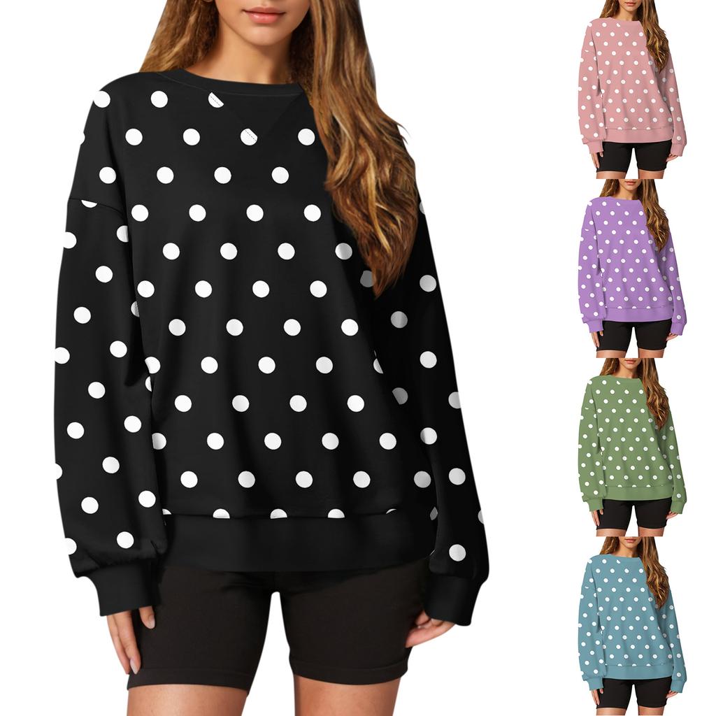Женский повседневный пуловер с принтом, рубашка с длинным рукавом, толстовка большого размера