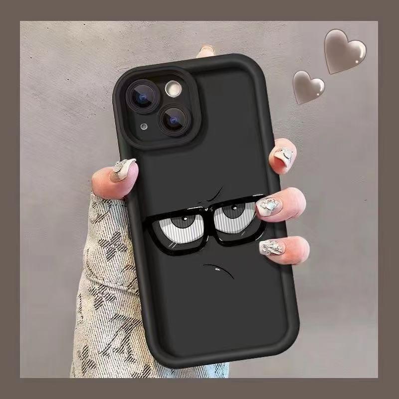 Чехол для iPhone с мультяшными очками-эмодзи для Apple: Совместимо с iPhone 17, 16 Pro Max, 15 Pro, 14, 13