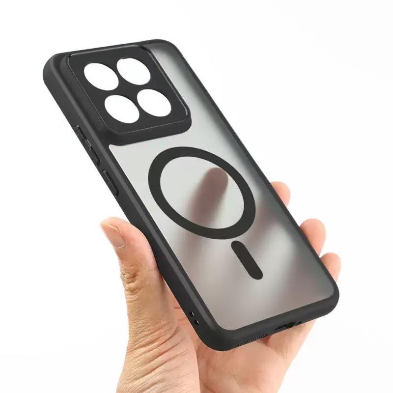 Чехол для Xiaomi 15T Pro Mi 15T 14T 15 Pro 15 Ultra, прочный, с магнитом, матовый, прозрачный, из ПК и акрила, жесткий корпус, противоударный бампер