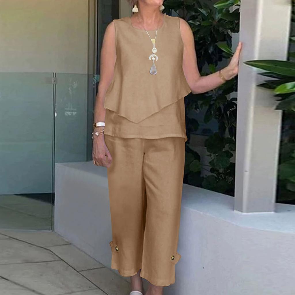 Женская блузка и брюки, летний комплект из двух предметов с брюками