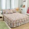 Bed Skirt Cotton Bedspread Set Embroidery Bed Dress Pillow Cases 3 Pieces/Set For King/Queen Double 1.5/1.8/2M Sheet Cover