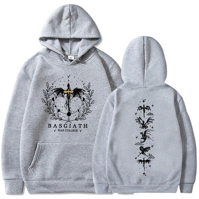 Basgiath War College Hoodies Onyx Storm Dragon Rider Sweatshirts Book Printing Sudaderas Long Sleeve Women Men Clothing