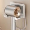 Wall Mounted Hair Dryer Holder Compatible Metal Organizer with Non-Slip Pad, Accessory Organizer for Bedroom Bathroom Shelves
