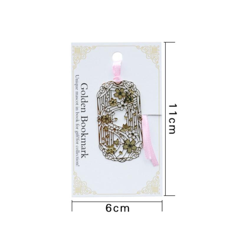 Серия Cherry Blossom, полая закладка в китайском стиле, креативная маленькая и мини-закладка из латуни, зажим для страницы
