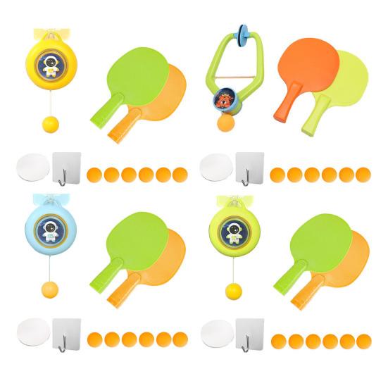 Подвесной тренажер для настольного тенниса, игровой тренажер для пинг-понга в дверном проеме, детский тренажер для настольного тенниса в помещении с ракеткой и мячами для детей