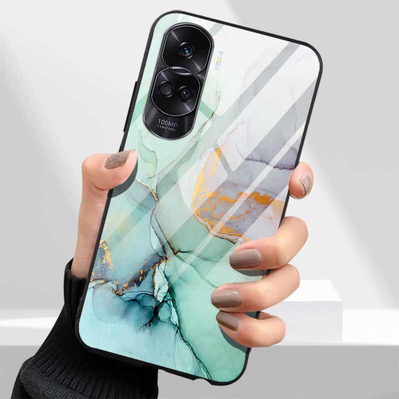 Закаленное Стекло Жесткий Чехол Для Honor 90 Lite 5G Чехол Милый Мраморный Funda Coque Для Honor 90 Pro Honor90 90Lite 90Pro Оболочки Телефона