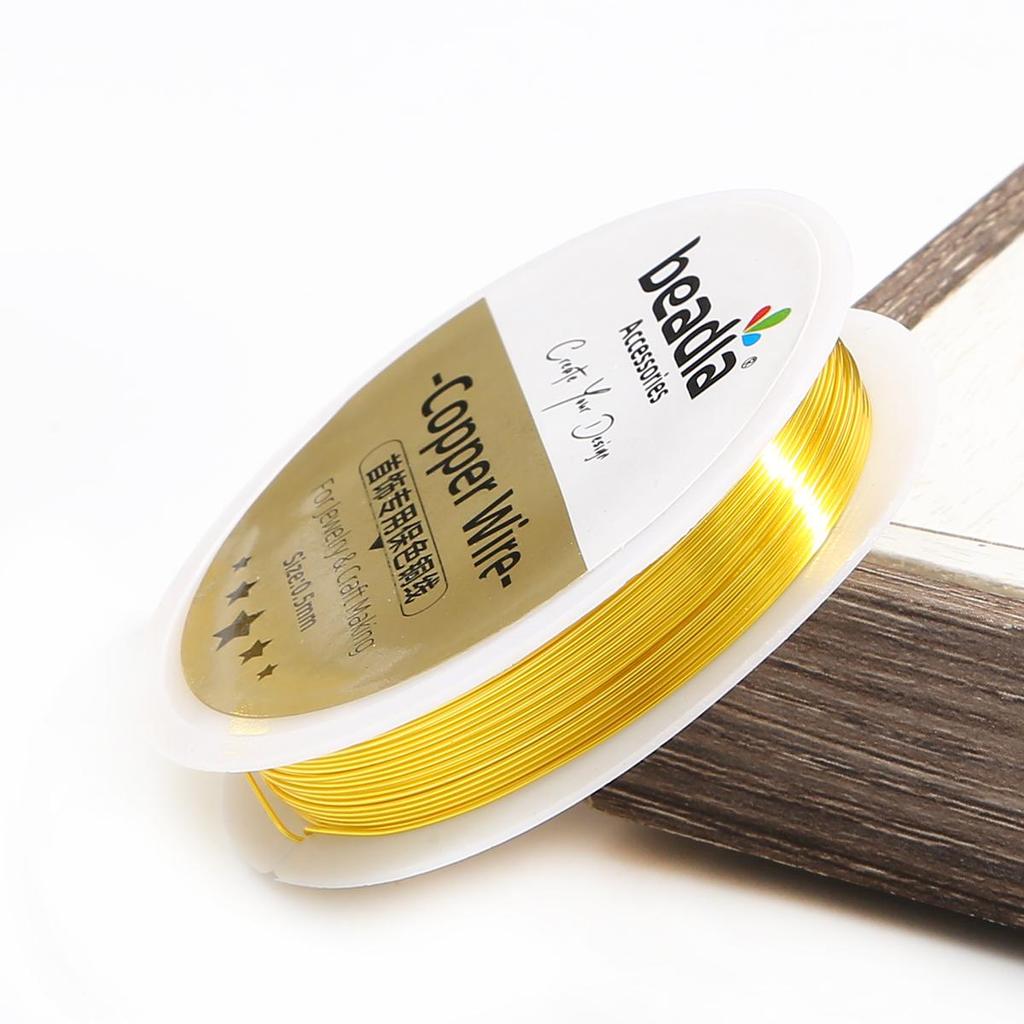 Copper Beading Wire for DIY Bracelet Necklace Colorfast Jewelry Cord String Craft Making