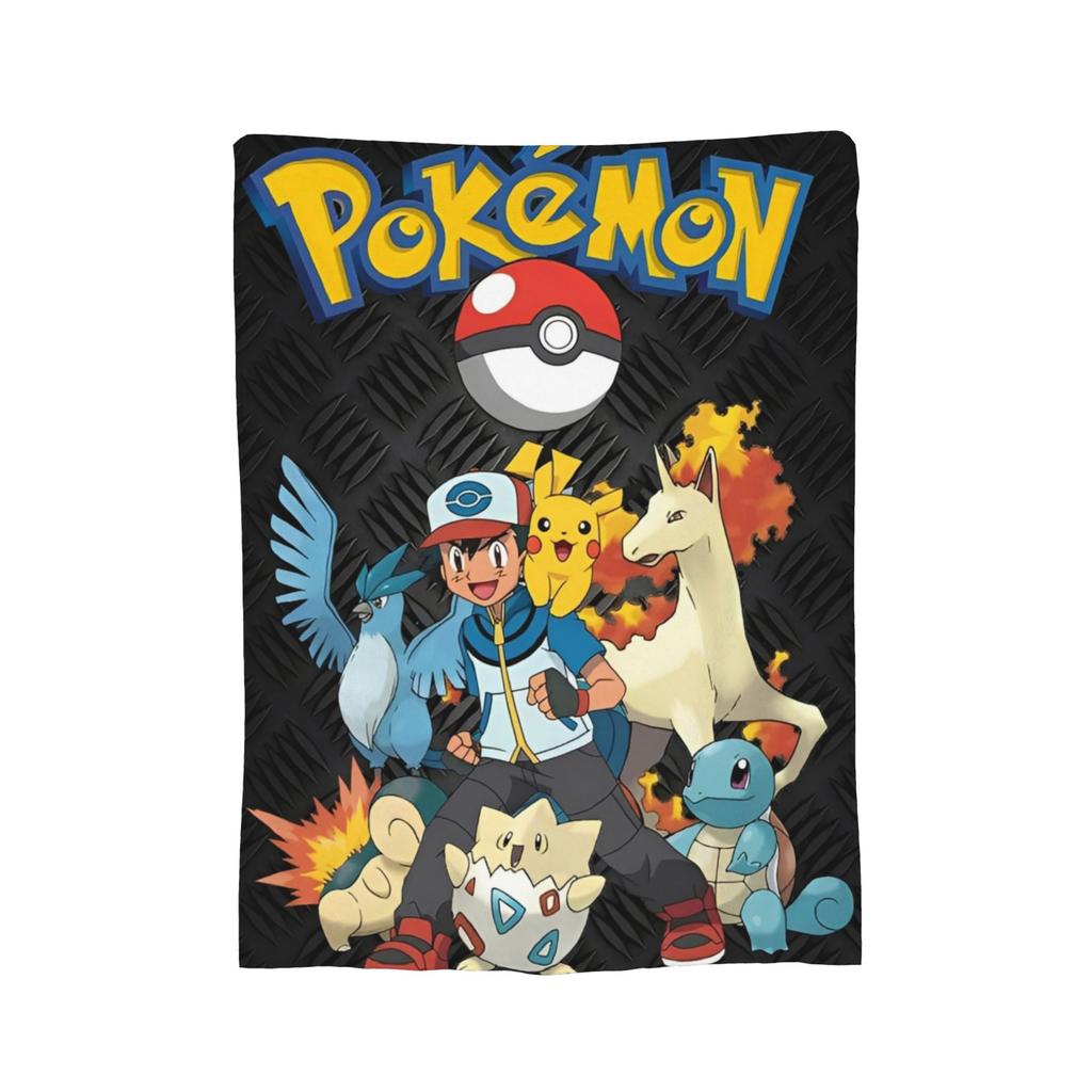 Pokemoned  Coral Fleece Plush Throw Blankets Charmander Charmeleon Charizard Blanket for Bedding Couch Warm Plush Thin Quilt,
