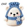 Holiday Gift for Beginners Christmas Pouch Crochet Kit, DIY Santa Snowman Pouch, Cute Penguin Elk Bear New Year Crafting Project Designs, Storage Bag