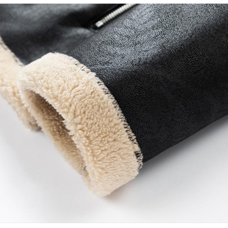 Мужская замшевая куртка на меховой подкладке, теплая стеганая куртка в стиле хипстера