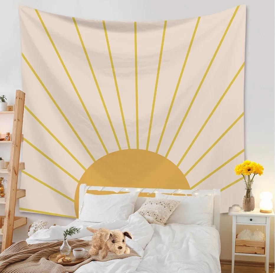 Гобелен для гостиной, фоновая роспись, пляжный коврик, украшение для дома, простой и свежий персонаж, настенный