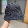 Women Basin Hat Hollow Breathable Sun Protection Fisherman Hat Solid Color Dome Short Brim Anti-UV Bucket Hat