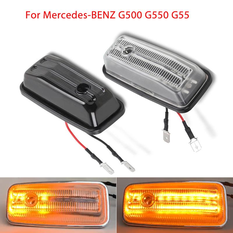2PCS 12V Dynamic LED Turn Signal Indicator Repeater Lamp Side Marker Light For BENZ W461 W463 G-Class G500 G550 G55 G63 G65