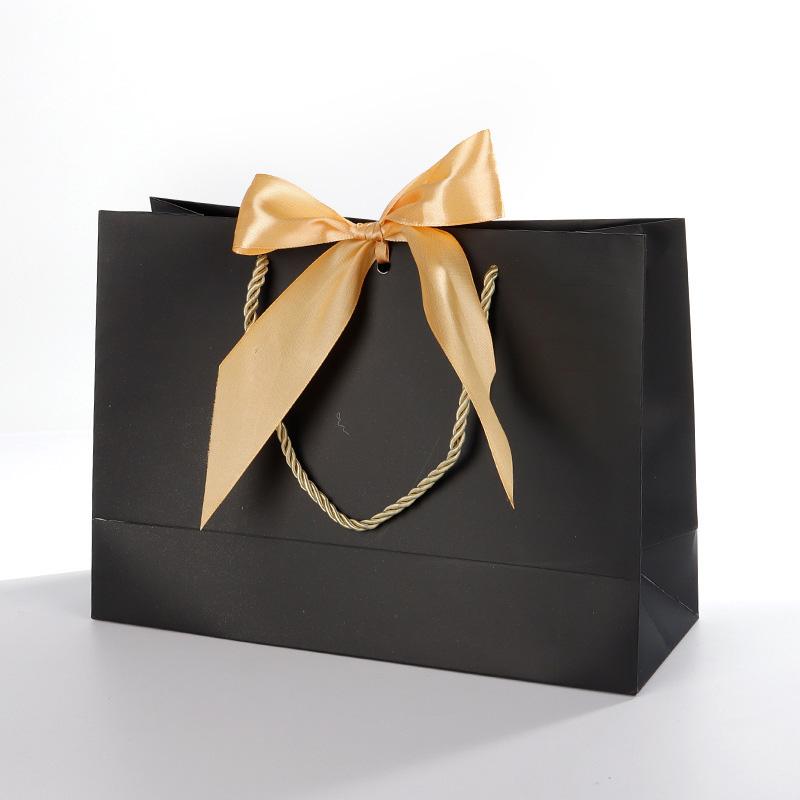 1 шт. Подарочный пакет Многоцветный подарочный бумажный пакет для пижам одежды Крафт-бумага Книги Бант Лента Портативный с ручкой