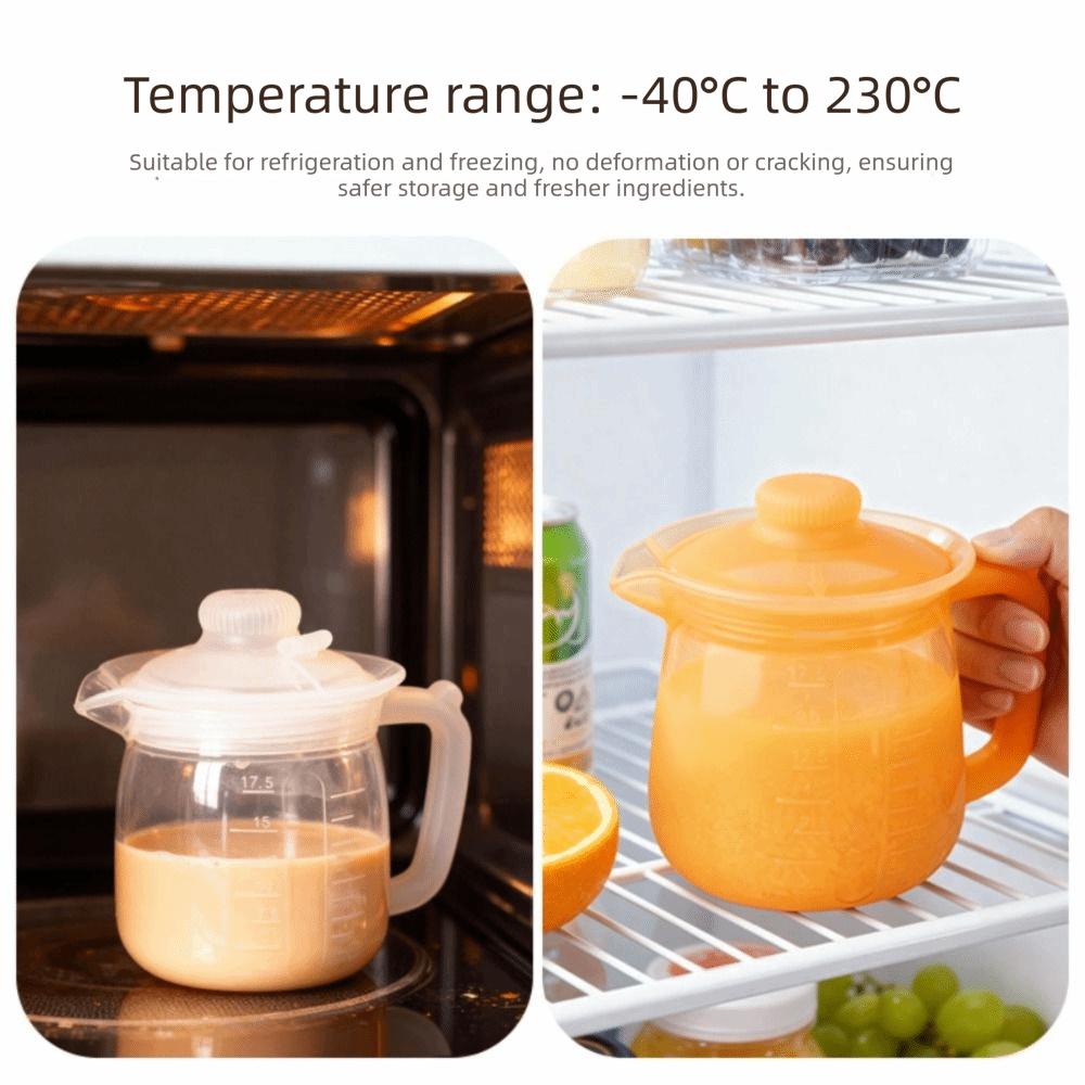 500ml Capacity Silicone Teapot Portable Ergonomic Handle Oil Dispenser Pouring Spout Leakproof Milk Jug Lemonade Making