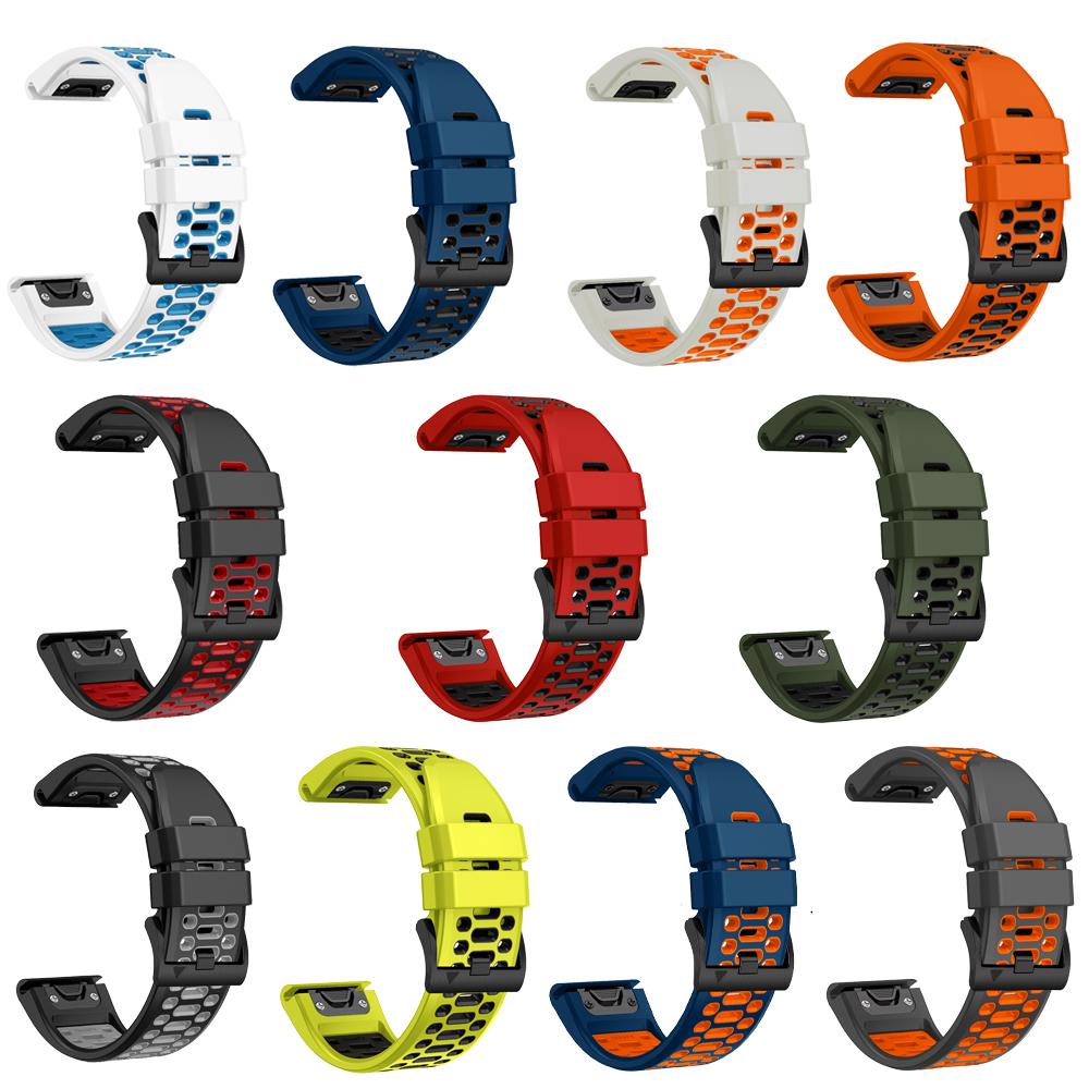 Breathable Sport Silicone Band For Garmin Fenix E 8 47mm 51mm 7 7X Bracelet For Garmin Enduro 3 QuickFit 26mm 22mm Watch Strap