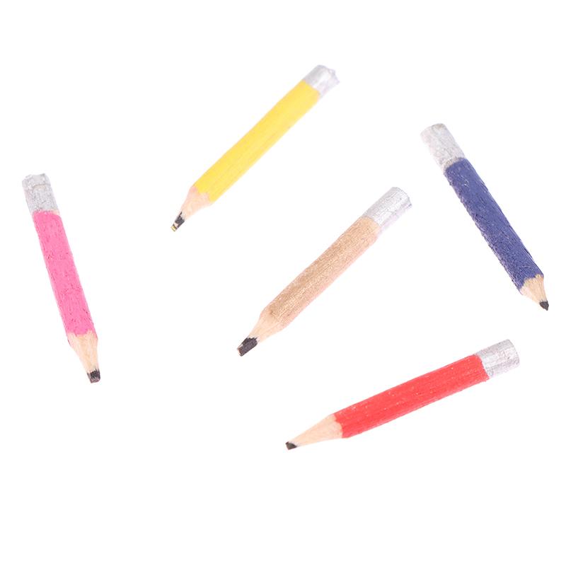 8 шт. 1:6 кукольных домиков, миниатюрная ручка, мини-цветной карандаш, модель, школьные принадлежности, детские игрушки для ролевых игр, аксессуары для декора кукольного дома