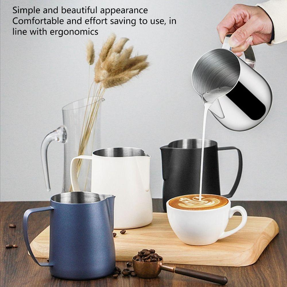Thickened Stainless Steel Milk Frothing Pitcher 450ml Milk Steaming Pitcher Coffee Making