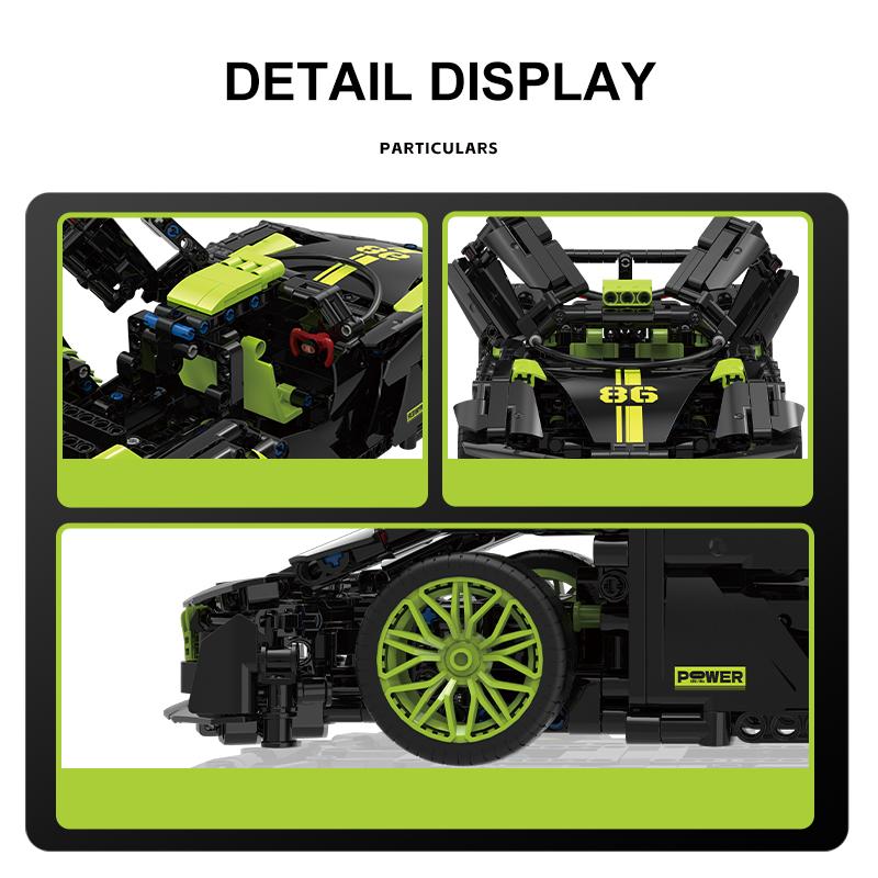 Технический чемпион Bugatied Speed Sports Гоночный автомобиль Строительный блок Украшение Модель Взрослые Кирпичи Игрушки для Детей Подарок