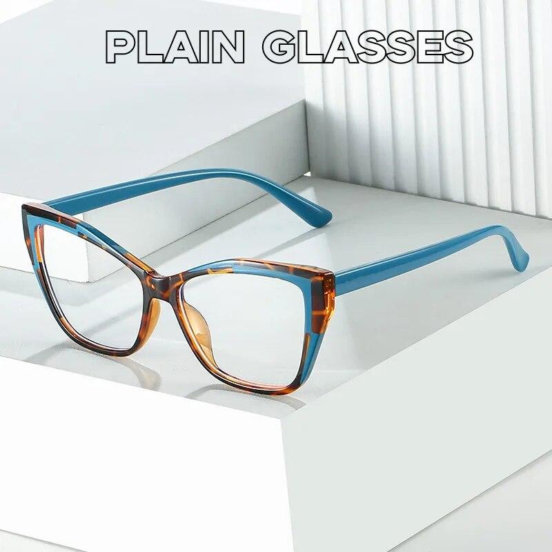 Модные оптические очки «кошачий глаз», женские сверхлегкие металлические антисиние украшения, женские модные простые очки