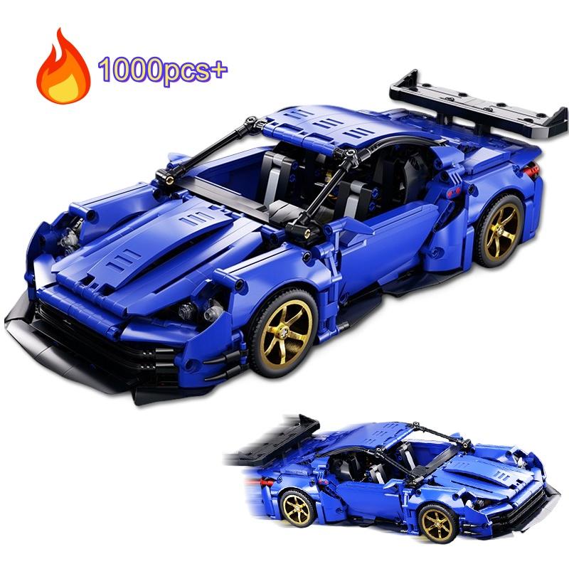 Конструктор DIY Супер Скоростной Спортивный Автомобиль Строительные Блоки MOC Собираемые Кирпичики Гоночный Транспорт Игрушки Подарки на День Рождения Хэллоуин Рождество