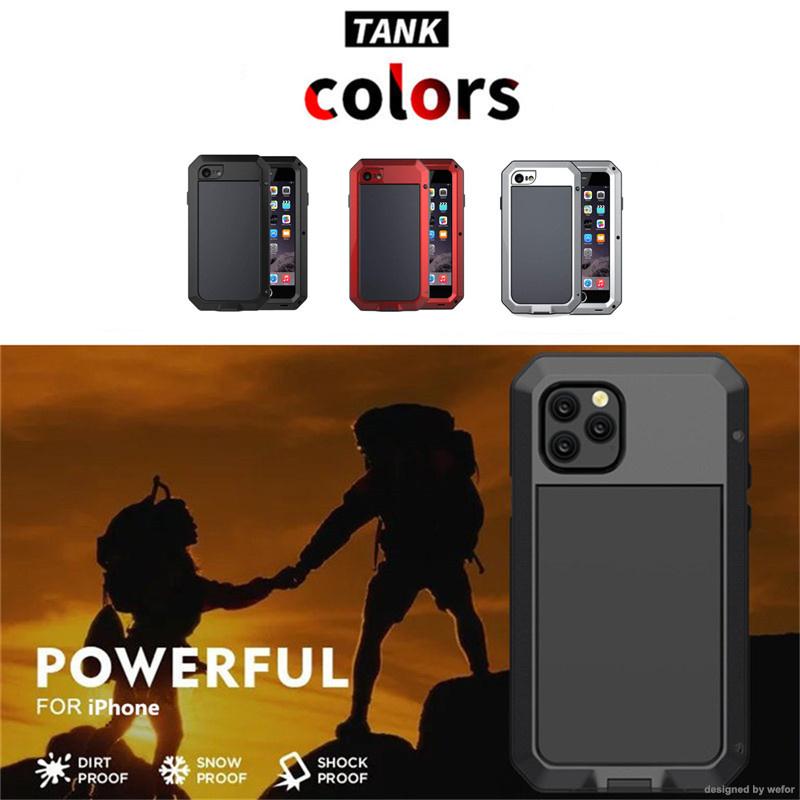 Бронированный металлический алюминиевый чехол для телефона IPhone 14 13 12 11 Pro XS MAX XR X 7 8 6 6S Plus SE, полный защитный бампер, противоударный чехол