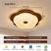 2025 Китайско-японский потолочный светильник из массива дерева для спальни и столовой