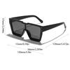 Square Oversized Sunglasses Men Simple One Piece Glasses Men Women Fashion Punk Eyewear