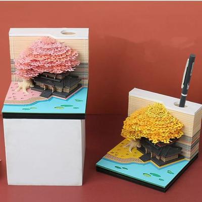 3D Домик на дереве Всплывающие липкие заметки – Креативный блокнот с градиентным отрывом, Уникальный подарок на День святого Валентина и День рождения для детей, студентов, офисных сотрудников