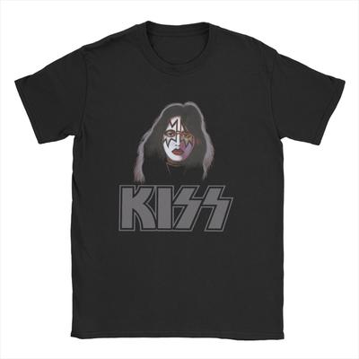 Футболка Ace Frehley Spaceman Kiss Band для мужчин 100% хлопок Смешная футболка Круглый вырез Короткий рукав Одежда Большие размеры