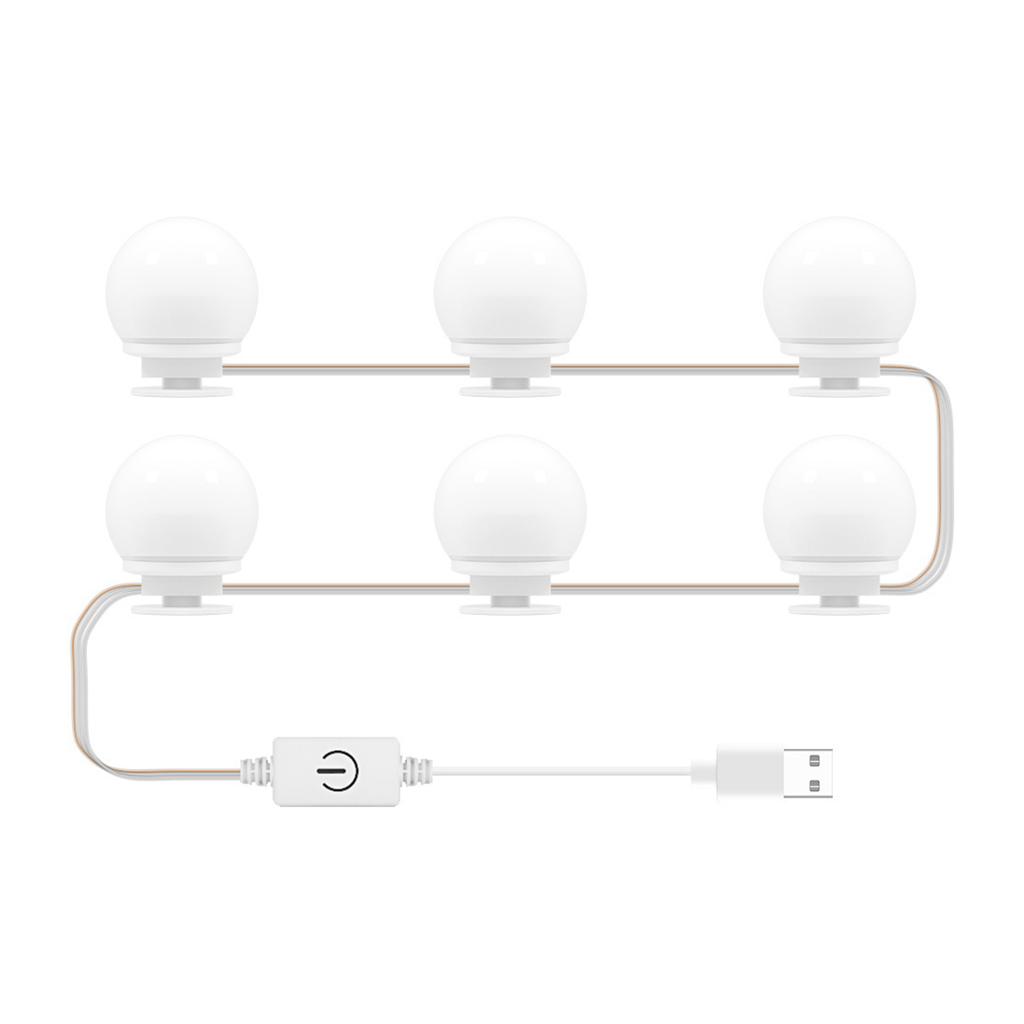 Mirror Front Lights Dresser Refill Makeup Mirror Bulb Tri-color Dimming USB Touch Switch Long Press