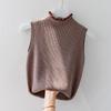 Knitted Vest Women Oversize Undershirt Sleeveless Tops Loose Sweater Vest Thickened Casual Solid Color Slim Fit Vest