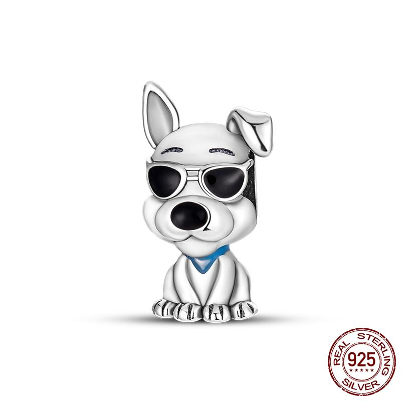 Charms Copper Copper Love Heart Dog Cat Paws Pendant Beads Fit Original Mula Bracelet Diy Jewelry For Women