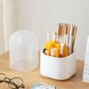 Настольный органайзер, прозрачный вращающийся держатель для ручек, полка-органайзер, цилиндр для канцелярских принадлежностей, держатель для ручек