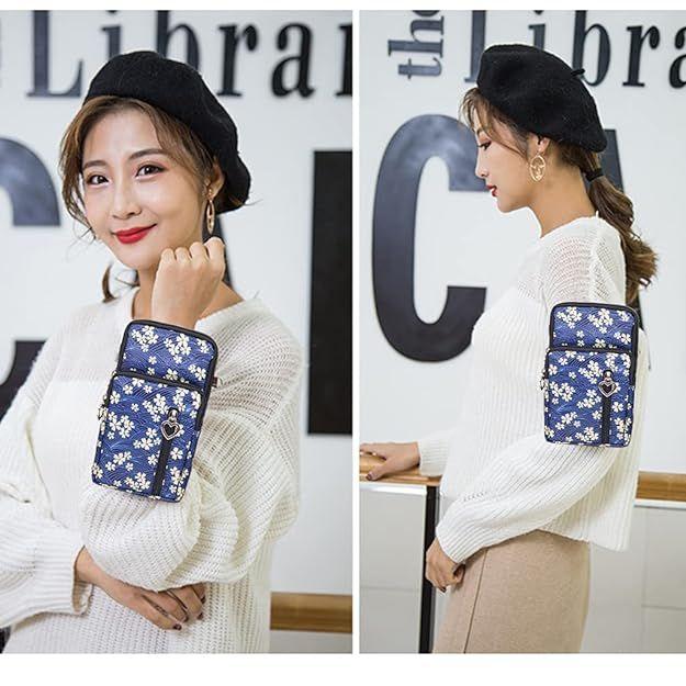 Crossbody Phone Bags For Women 3 Layers Small Multifunctional Mobile Pouch Sling Bags For Girls Latest Travel Cell Phone Purses Pouch