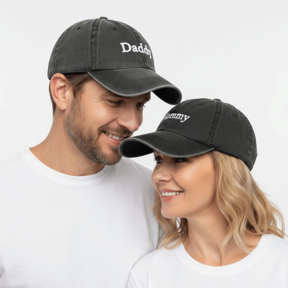 Letter Embroidered Parent Matching Baseball Cap Cotton Dad Hats For Man Women