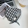 Triangle Scarf Scarf Women's New Small Fresh Literary Plaid Silk Scarf Neck Protection Small Scarf Sun Protection Headscarf Headband
